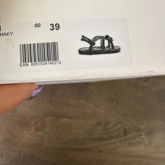 New $595 Proenza Schouler Cable Sandals Khaki Size 39 EU / 9 US New In Box - Picture 10 of 11